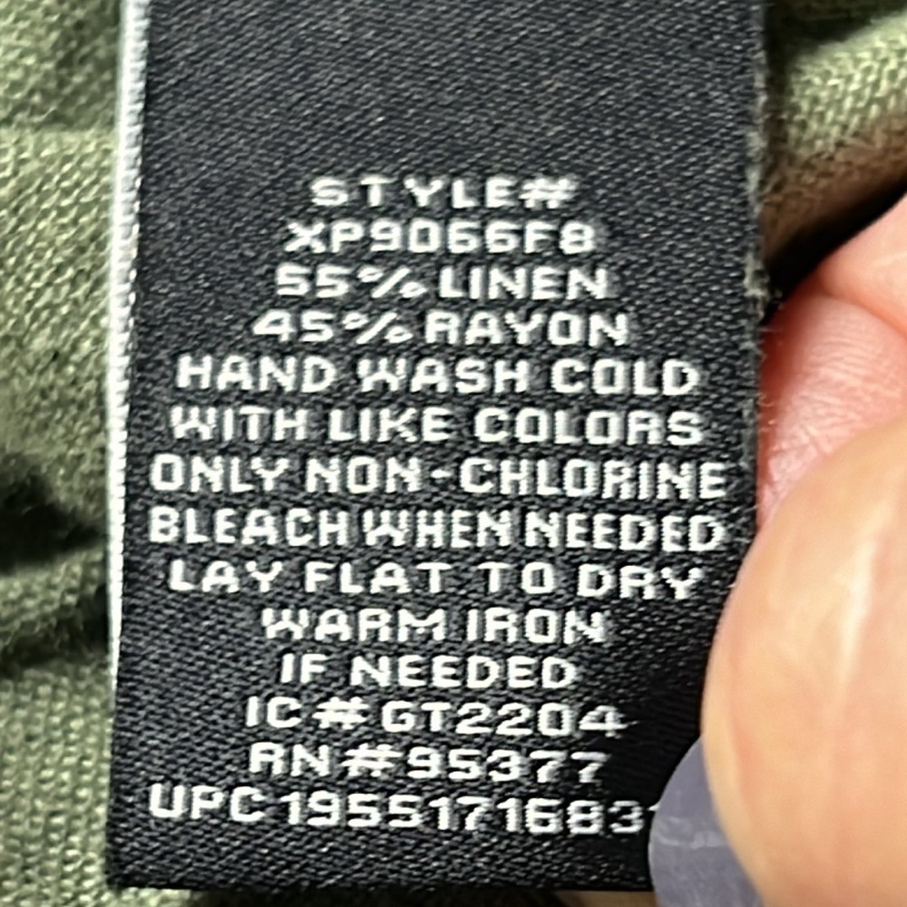 Sanctuary Social Standard Green Linen Casual Jogger Pants Women’s Medium - Picture 11 of 12